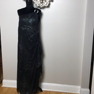 R&M Richards Woman One Shoulder Long Dress